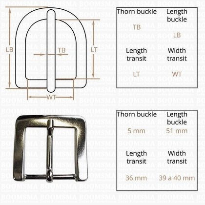 Belt buckle 40 mm silver 40 mm (17) - pict. 3