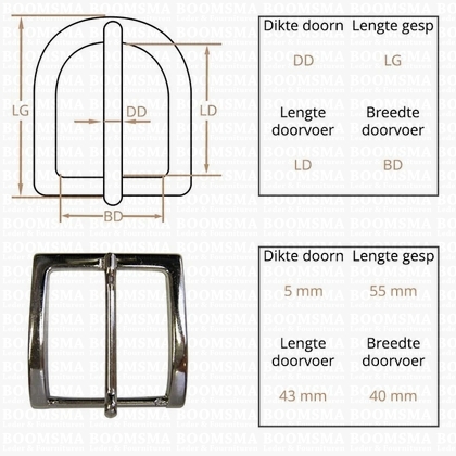 Belt buckle 40 mm silver 40 mm (03) - pict. 2