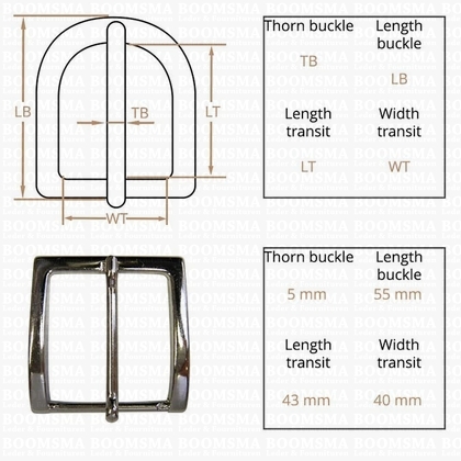 Belt buckle 40 mm silver 40 mm (03) - pict. 3