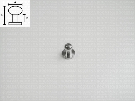 Button studs silver SMALL  (per 10 pcs.) - pict. 2