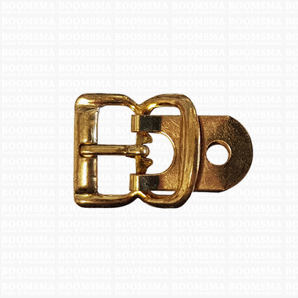 Centre bar buckle with plate small - 16 mm gold 16 mm - pict. 1