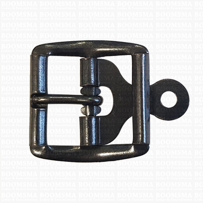 Centre bar buckle with plate small - 22 mm nearly black 22 mm - pict. 1