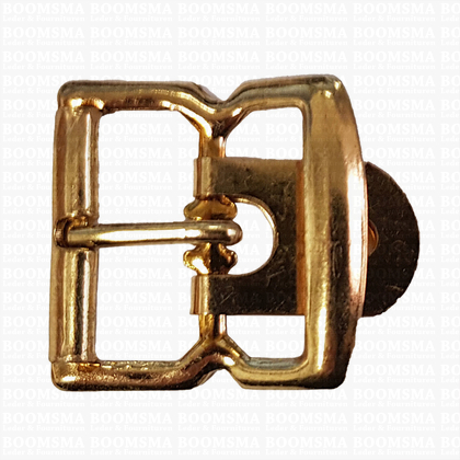 Centre bar buckle with plate small - 25 mm gold 25 mm - pict. 1