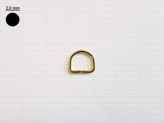 D-ring unwelded gold 16 mm  - pict. 1