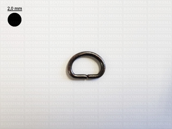 D-ring unwelded nearly black 12 mm  - pict. 1