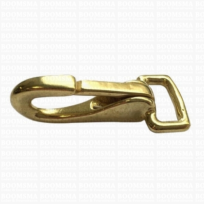 Halter snap solid brass gold eye 19 mm (67 mm total length) (ea) - pict. 1