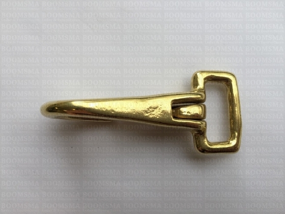 Halter snap solid brass gold eye 19 mm (67 mm total length) (ea) - pict. 3