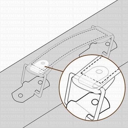 Reinforcement-plate for handle (per 10) colour: silver - pict. 2