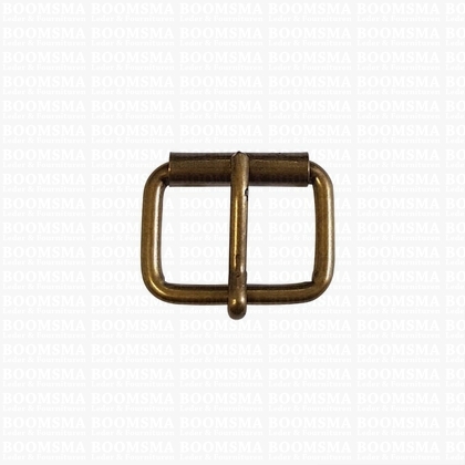 Roller buckle slim antique brass plated 25 mm, Ø 2 mm (ea) - pict. 1