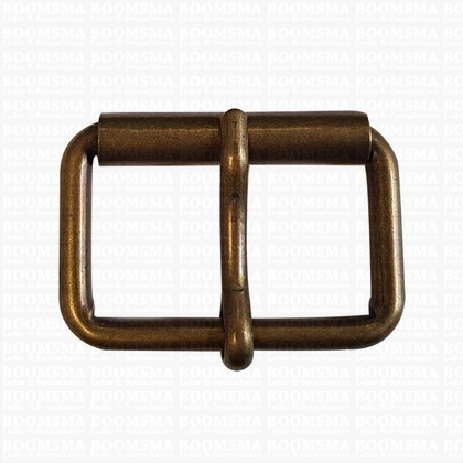 Roller buckle slim antique brass plated 50 mm, Ø 5 mm (ea) - pict. 1