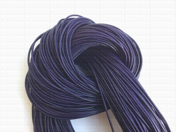 Round leather laces Ø 2 mm purple - pict. 2