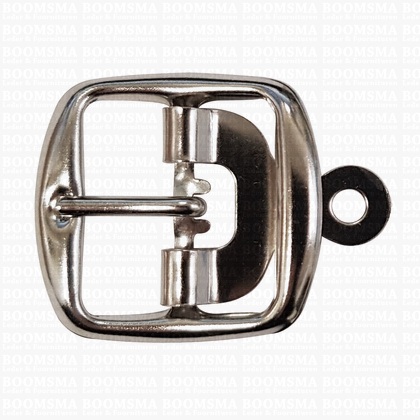 Centre bar buckle with plate small - 22 mm silver 22 mm - pict. 1