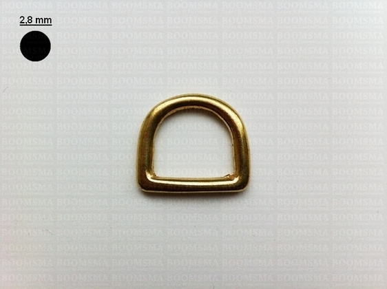 Solid dees solid brass 16 mm × Ø 2,8 mm (ea) - pict. 1