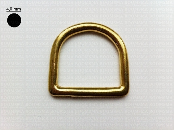 Solid dees solid brass 30 mm × Ø 4 mm (ea) - pict. 1