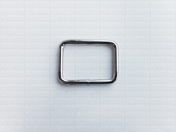 Square ring (open) silver coloured 25 × 17 mm, wire Ø 3 mm (per 10) - pict. 1