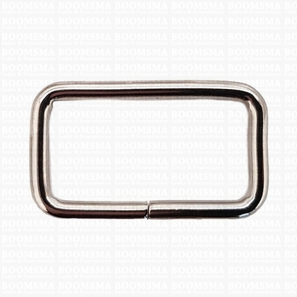 Square ring (open) silver coloured 40 × 20 mm, wire Ø 4 mm (ea ) - pict. 1