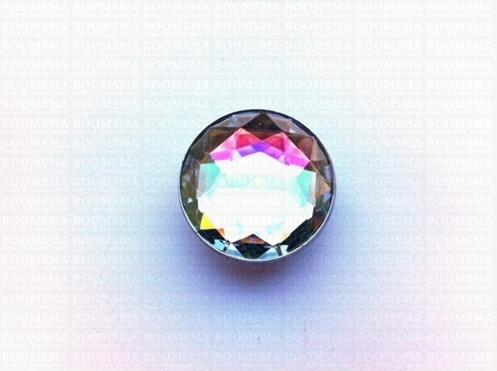 Sierholnieten: Synthetische kristalholniet groot 25 mm rond rijnsteen/prisma - afb. 2