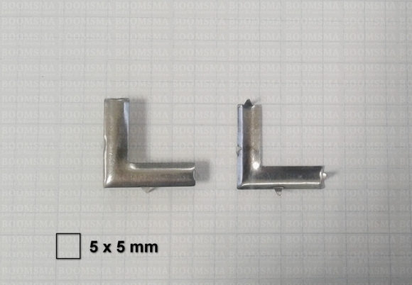 Tas- of boekhoeken zilver 20 × 20 mm met kram (per 10 st.) - afb. 2